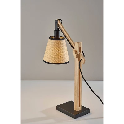 Walden Natural Wood Table Lamp Black - Adesso 2 Walden Natural Wood Table Lamp Black - Adesso - Image 2