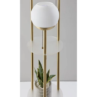 Bianca Shelf Floor Lamp Antique Brass - Adesso 3 Bianca Shelf Floor Lamp Antique Brass - Adesso - Image 3