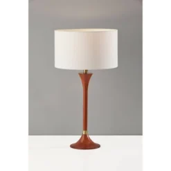 Rebecca Table Lamp Walnut Rubberwood With Antique Brass Accent - Adesso -Adesso GUEST 974c36ee a7c8 47eb 90a5 6d329d5ddbff