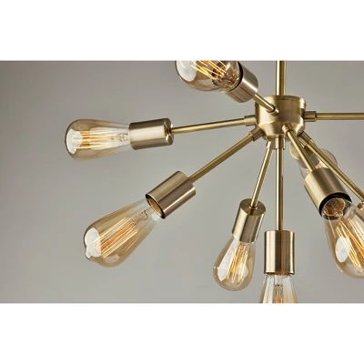 Sputnik Arc Floor Lamp Antique Brass (Includes Light Bulb) - Adesso 2 Sputnik Arc Floor Lamp Antique Brass (Includes Light Bulb) - Adesso - Image 2