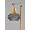 Elsie Natural Wood Floor Lamp Black - Adesso
