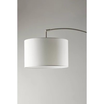 Preston Arc Lamp Brushed Steel White - Adesso 1 Preston Arc Lamp Brushed Steel White - Adesso