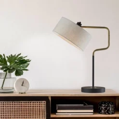 Jacob Table Lamp Black/Brass - Adesso