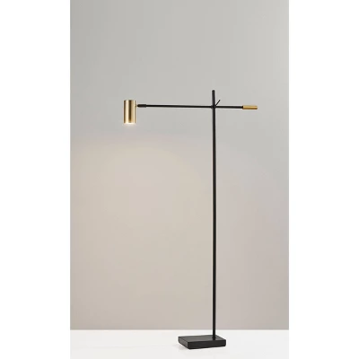 58" X 63" Collette Floor Lamp (Includes LED Light Bulb) Black - Adesso 2 58" X 63" Collette Floor Lamp (Includes LED Light Bulb) Black - Adesso - Image 2