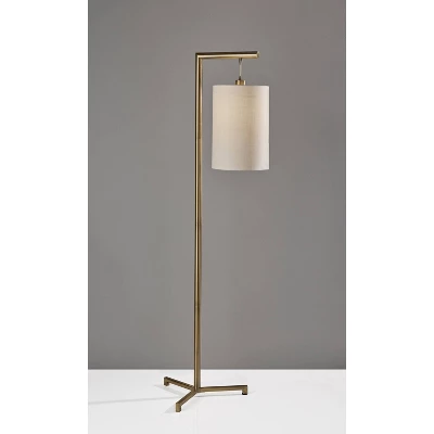 Reggie Floor Lamp Antique Brass - Adesso 3 Reggie Floor Lamp Antique Brass - Adesso - Image 3
