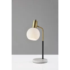 Corbin Desk Lamp Antique Brass Black - Adesso -Adesso GUEST a9923c4c 07bd 4d1a 9b51 88a84d32a3ee