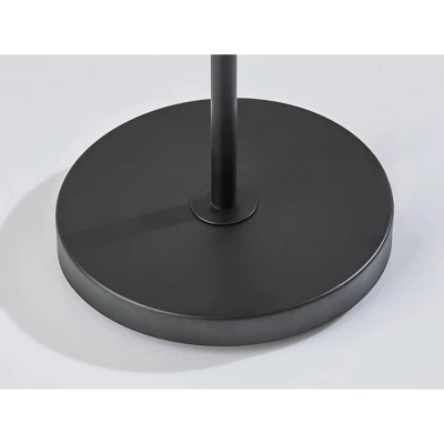 Adesso Milo Floor Lamp Black: Modern Arched Design With Linen Shade, UL Listed, Rotary Dimmer Switch 1 Adesso Milo Floor Lamp Black: Modern Arched Design With Linen Shade, UL Listed, Rotary Dimmer Switch
