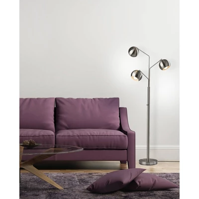 Emerson Tree Lamp Silver - Adesso 1 Emerson Tree Lamp Silver - Adesso