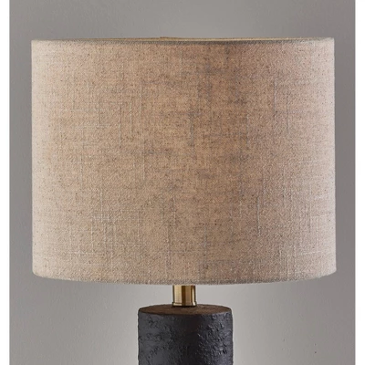 Noelle Table Lamp Textured Ceramic Black - Adesso 2 Noelle Table Lamp Textured Ceramic Black - Adesso - Image 2