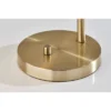 Adesso Magnolia Table Lamp Brass: ETL Listed, Glass Shade, Metal Body, 1-Way Rotary Switch