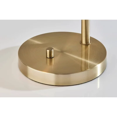 Adesso Magnolia Table Lamp Brass: ETL Listed, Glass Shade, Metal Body, 1-Way Rotary Switch 1 Adesso Magnolia Table Lamp Brass: ETL Listed, Glass Shade, Metal Body, 1-Way Rotary Switch