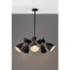 5-Head Oscar Pendant Black - Adesso