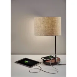 19.5" Oliver Charge Table Lamp Black - Adesso -Adesso GUEST b6617f53 686b 4918 998a f24bfd19c165