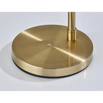 Adesso Magnolia Floor Lamp Brass: 61.75" Tall, Glass Shade, ETL Listed, Antique Finish 2 Adesso Magnolia Floor Lamp Brass: 61.75" Tall, Glass Shade, ETL Listed, Antique Finish - Image 2