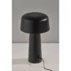 Adesso Lenny Cordless Table Lamp (Includes LED Light Bulb) Black: ETL Listed, Touch Sensor, 3-Way Dimming
