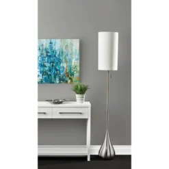 Adesso 13 Christina Floor Lamp Brushed Steel - Adesso