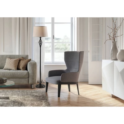 Raymond Floor Lamp Black - Adesso 2 Raymond Floor Lamp Black - Adesso - Image 2