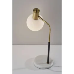 Corbin Desk Lamp Antique Brass Black - Adesso -Adesso GUEST c2e89e11 71f6 488c 8712 66b7682c93e5