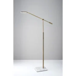 LED Vera Floor Lamp Antique Brass (Includes LED Light Bulb) - Adesso 10 LED Vera Floor Lamp Antique Brass (Includes LED Light Bulb) - Adesso -Adesso GUEST ce2c3829 bb4c 49da bcdb af938e85e3a2