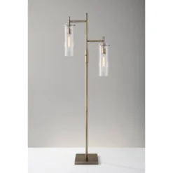 Dalton Floor Lamp (Includes Light Bulb) Brass - Adesso -Adesso GUEST ceff4acd 5d6a 45ea 83cf 73a6807aa30f