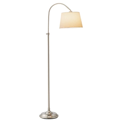 55" X 62" 3-way Bonnet Floor Lamp Silver - Adesso 1 55" X 62" 3-way Bonnet Floor Lamp Silver - Adesso