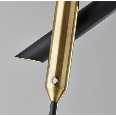 LED Vega Torchiere Black/Brass (Includes LED Light Bulb) - Adesso 5 LED Vega Torchiere Black/Brass (Includes LED Light Bulb) - Adesso - Image 5