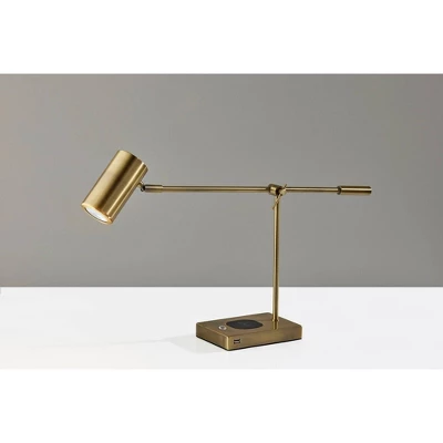 Adesso Collette Charge Desk Lamp (Includes LED Light Bulb) Brass: Modern Style, Touch Sensor, ETL Listed 1 Adesso Collette Charge Desk Lamp (Includes LED Light Bulb) Brass: Modern Style, Touch Sensor, ETL Listed