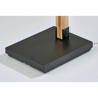 Walden Natural Wood Floor Lamp Black - Adesso 4 Walden Natural Wood Floor Lamp Black - Adesso - Image 4