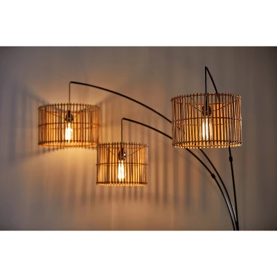 82" Cabana Collection 3-Arm Arc Lamp Black - Adesso 7 82" Cabana Collection 3-Arm Arc Lamp Black - Adesso - Image 7