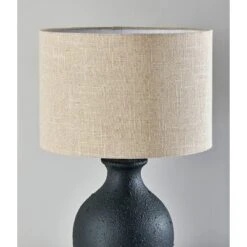 Margot Table Lamp Textured Ceramic Black - Adesso -Adesso GUEST e27a3120 c0c9 44e3 9945 fb591cc6f16a