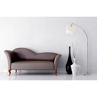 66" X 71" 3-way Gala Arc Lamp Silver - Adesso 1 66" X 71" 3-way Gala Arc Lamp Silver - Adesso