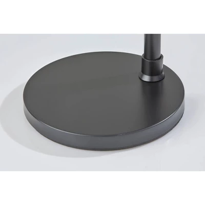 Adesso Amalfi Floor Lamp Black: Modern Metal Stand With Linen Shade, ETL Listed, 65" Height 2 Adesso Amalfi Floor Lamp Black: Modern Metal Stand With Linen Shade, ETL Listed, 65" Height - Image 2