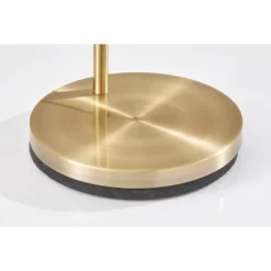 Adesso Ronan Arc Lamp: 78" Height, 48" Depth, Matte White Globe, ETL Listed, Dimmable