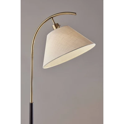 Jerome Floor Lamp Black/Antique Brass - Adesso 4 Jerome Floor Lamp Black/Antique Brass - Adesso - Image 4