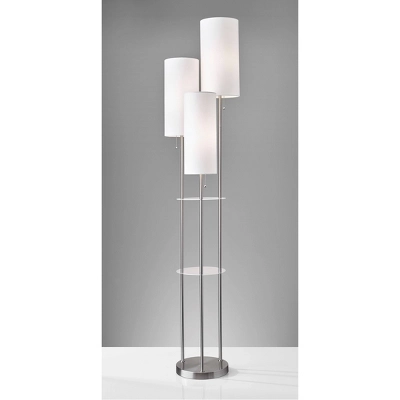 68" Trio Floor Lamp Silver - Adesso 1 68" Trio Floor Lamp Silver - Adesso