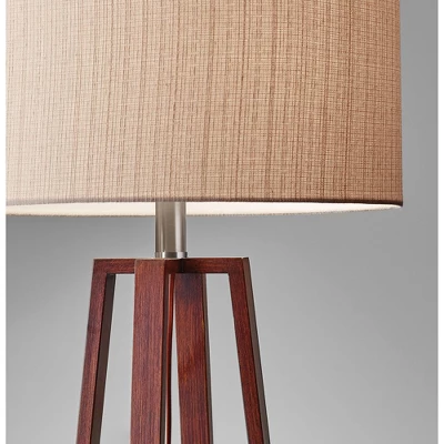 Adesso 23.75" Quinn Table Lamp Brown: ETL Listed, Linen Shade, No Assembly Required 2 Adesso 23.75" Quinn Table Lamp Brown: ETL Listed, Linen Shade, No Assembly Required - Image 2