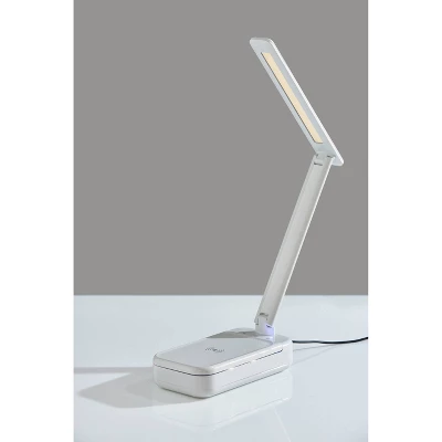 UV-C Sanitizing Table Lamp With Wireless Charging And Smart Switch White (Includes LED Light Bulb) - Adesso 5 UV-C Sanitizing Table Lamp With Wireless Charging And Smart Switch White (Includes LED Light Bulb) - Adesso - Image 5