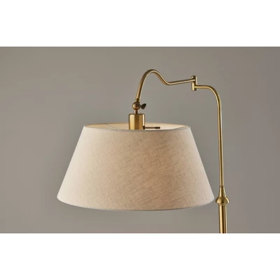 Rodeo Floor Lamp Antique Brass - Adesso 3 Rodeo Floor Lamp Antique Brass - Adesso - Image 3