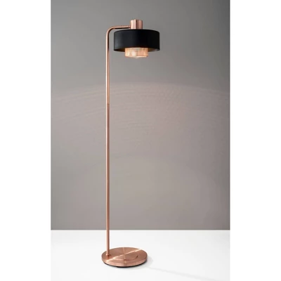 60" 3-way Bradbury Floor Lamp Copper - Adesso 1 60" 3-way Bradbury Floor Lamp Copper - Adesso