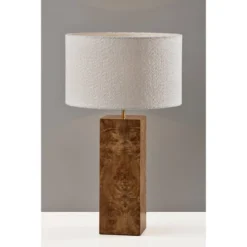 Adesso Frederick Tall Table Lamp: ETL Listed, 28.5" Height, White Boucle Drum Shade, Wood Base With Veneer, 100W 4 Adesso Frederick Tall Table Lamp: ETL Listed, 28.5" Height, White Boucle Drum Shade, Wood Base With Veneer, 100W -Adesso GUEST f5231ebd 1dd6 490b 91d4 a2e35b8ab14e