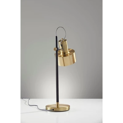 22.5" Clayton Desk Lamp Matte Black - Adesso 1 22.5" Clayton Desk Lamp Matte Black - Adesso