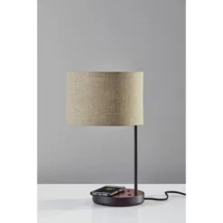 19.5" Oliver Charge Table Lamp Black - Adesso -Adesso GUEST fd0ca723 076a 45e7 818a d77faac23fd1