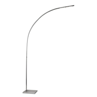 91" Sonic Arc Lamp Silver (Includes LED Light Bulb) - Adesso 1 91" Sonic Arc Lamp Silver (Includes LED Light Bulb) - Adesso