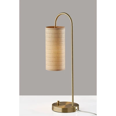 Adesso Mendoza Table Lamp Brass: ETL Listed, Metal Body, Paper Shade, 1-Way Switch, No Assembly Required 1 Adesso Mendoza Table Lamp Brass: ETL Listed, Metal Body, Paper Shade, 1-Way Switch, No Assembly Required